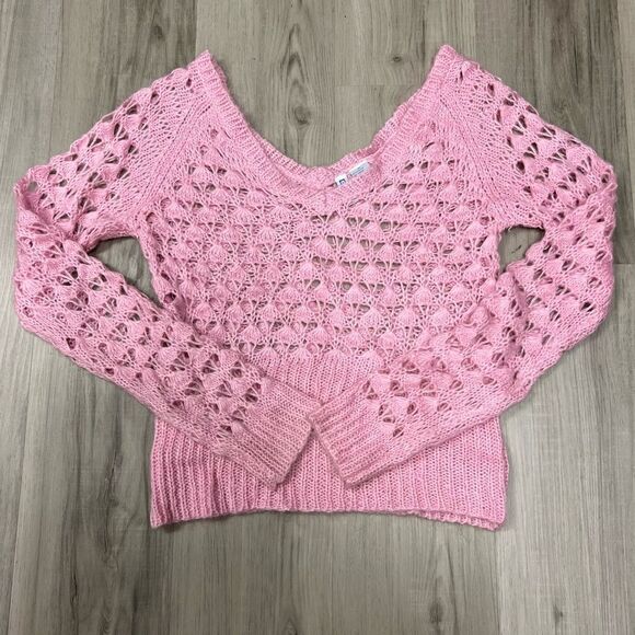EUC Vintage 90’s y2k Smudge sweater in pink sz XL - Picture 1 of 14